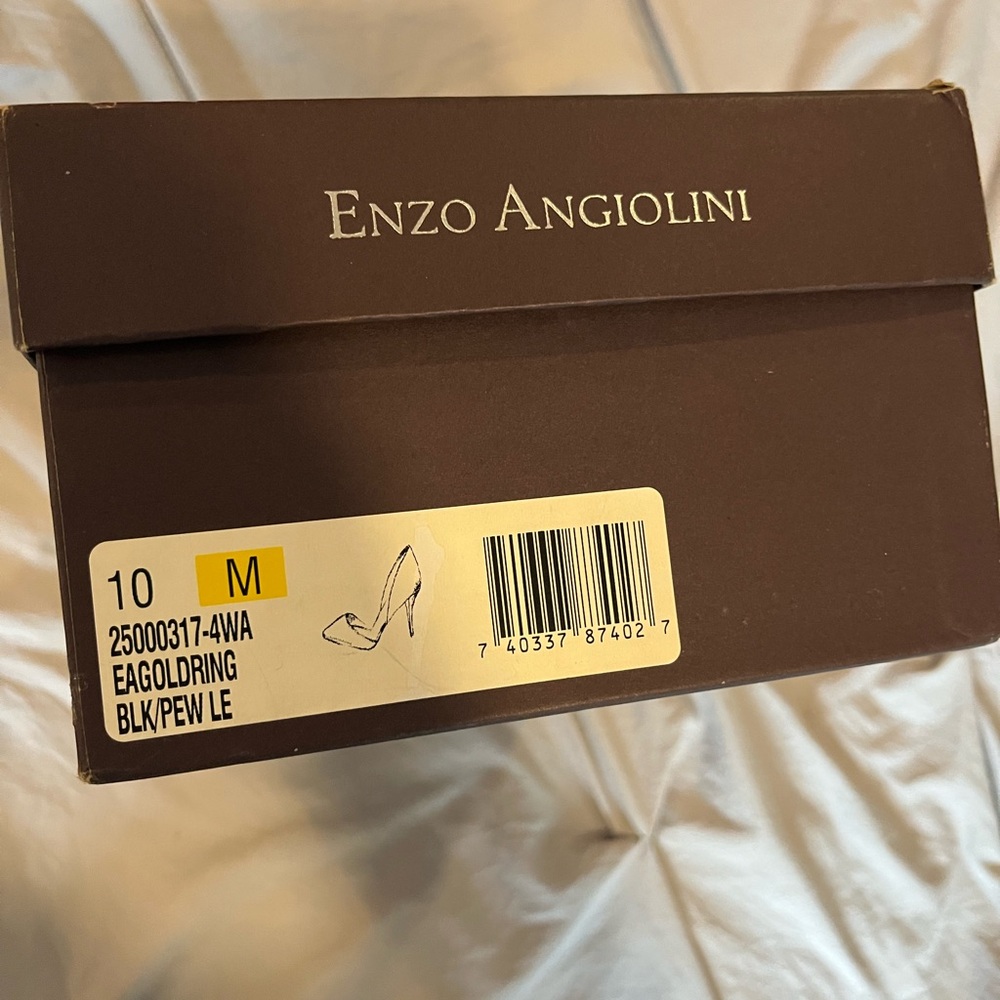 Enzo Angiolini Black Women's Shoes Kitten Heel - Picture 7 of 7